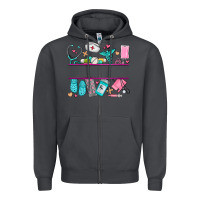 Smoke nurse elements with costom name Zipper Hoodie - AdoDesignShop