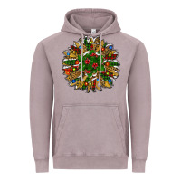 Vintage Zinc Leopard Christmas Sunflower Vintage Hoodie - RanaPortraitStore