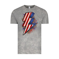 Cloud Rock leopard american flag lightning bolt Vintage Tee - Zillion Design Studio