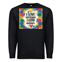 Black ı love someone with autism Premium Sweatshirt - MaliasSmallBusiness