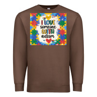 Chestnut ı love someone with autism Premium Sweatshirt - MaliasSmallBusiness