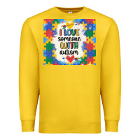 Lemon ı love someone with autism Premium Sweatshirt - MaliasSmallBusiness