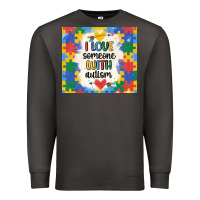 Smoke ı love someone with autism Premium Sweatshirt - MaliasSmallBusiness