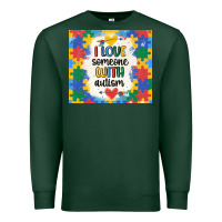 Sports Green ı love someone with autism Premium Sweatshirt - MaliasSmallBusiness