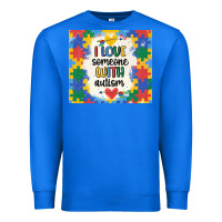 True Royal ı love someone with autism Premium Sweatshirt - MaliasSmallBusiness