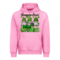 Fuchsia Pink shamrockin' with my gnomies st patrick's day Urban Hoodie - Jasminsmagicworld