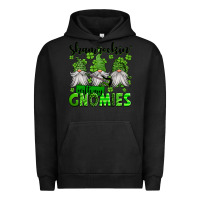Pigment Black shamrockin' with my gnomies st patrick's day Urban Hoodie - Jasminsmagicworld