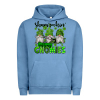 Pigment Pebble Blue shamrockin' with my gnomies st patrick's day Urban Hoodie - Jasminsmagicworld