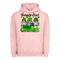 Pigment Salmon shamrockin' with my gnomies st patrick's day Urban Hoodie - Jasminsmagicworld