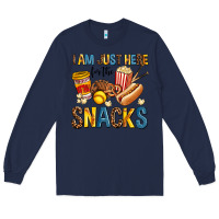 Navy i am just here for the snacks Long Sleeve Tee - AdoDesignShop