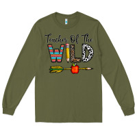 Army Green teacher of the wild Long Sleeve Tee - CowhideDigitalArt