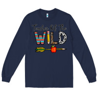 Navy teacher of the wild Long Sleeve Tee - CowhideDigitalArt