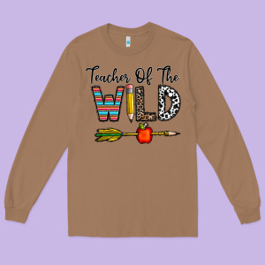 Teacher Of The Wild Long Sleeve Tee Designed By Cowhidedigitalart