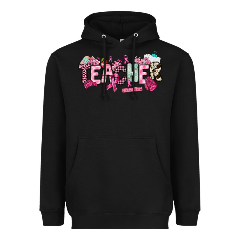 Cancer Awareness Teacher Heavyweight Hoodie by NancyCooperArtShop | Teevron