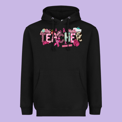 Cancer Awareness Teacher Heavyweight Hoodie Designed By Nancycooperartshop