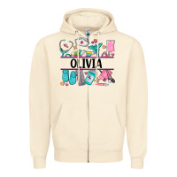 Sandshell nurse elements with costom name Zipper Hoodie - AdoDesignShop