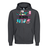 Smoke nurse elements with costom name Zipper Hoodie - AdoDesignShop