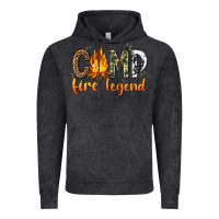 Vintage Black camp fire legend with fire Vintage Hoodie - texasbilliewilder