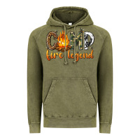 Vintage Olive camp fire legend with fire Vintage Hoodie - texasbilliewilder