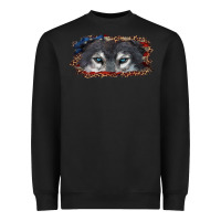 Black Wolf eyes american flag Heavyweight Sweatshirt - RanaPortraitStore