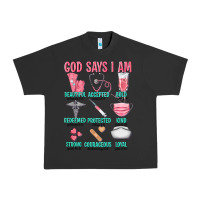 Pigment Black god says i am Urban Heavy Tee - texasbilliewilder