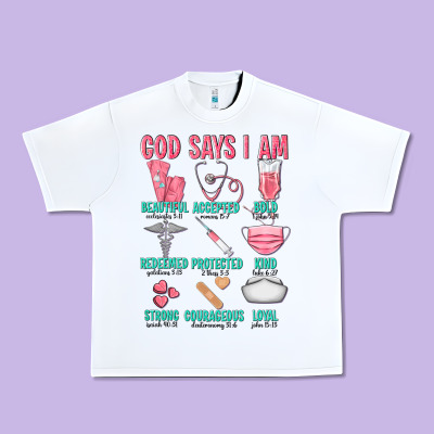 God Says I Am Urban Heavy Tee Designed By Texasbilliewilder