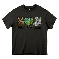 Asphalt peace love koala Heavy Core Tee - LillyAllenDesigns