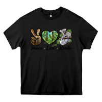 Black peace love koala Heavy Core Tee - LillyAllenDesigns