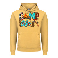 Vintage Mustard camp life Vintage Hoodie - texasbilliewilder