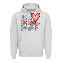 Dove Grey i'm a sucker for you Zipper Hoodie - JahusDesignShop