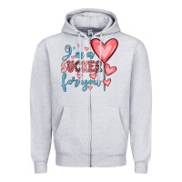 Heather Grey i'm a sucker for you Zipper Hoodie - JahusDesignShop