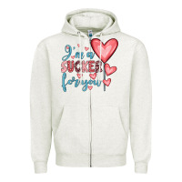Oatmeal Heather i'm a sucker for you Zipper Hoodie - JahusDesignShop