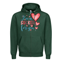 Sports Green i'm a sucker for you Zipper Hoodie - JahusDesignShop