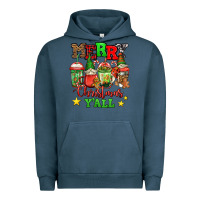 Pigment Midnight Navy merry Christmas y'all gnome coffee Urban Hoodie - Jasminsmagicworld
