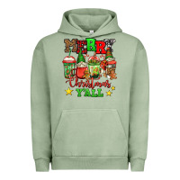 Pigment Oil Green merry Christmas y'all gnome coffee Urban Hoodie - Jasminsmagicworld