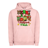 Pigment Salmon merry Christmas y'all gnome coffee Urban Hoodie - Jasminsmagicworld