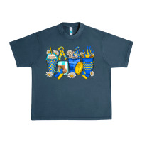 Midnight Navy down syndrome coffee cups Urban Heavy Tee - Zillion Design Studio