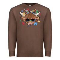 Chestnut autism awareness cow Premium Sweatshirt - MaliasSmallBusiness