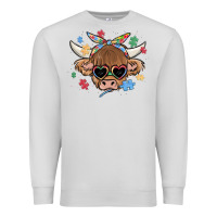 Dove Grey autism awareness cow Premium Sweatshirt - MaliasSmallBusiness