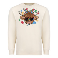 Sandshell autism awareness cow Premium Sweatshirt - MaliasSmallBusiness