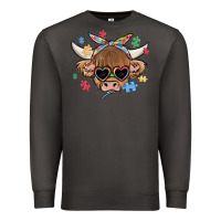 Smoke autism awareness cow Premium Sweatshirt - MaliasSmallBusiness