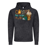 Vintage Black camp life coffee with coffee cup Vintage Hoodie - texasbilliewilder