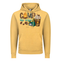 Vintage Mustard camp life coffee with coffee cup Vintage Hoodie - texasbilliewilder