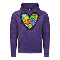 Cloud Purple autism heart Vintage Hoodie - JahusDesignShop