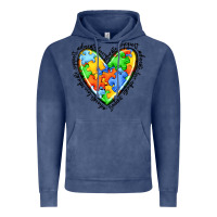 Vintage Denim autism heart Vintage Hoodie - JahusDesignShop