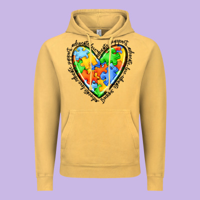 Autism Heart Vintage Hoodie Designed By Jahusdesignshop
