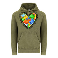 Vintage Olive autism heart Vintage Hoodie - JahusDesignShop