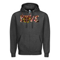 Charcoal Heather highland cow love Zipper Hoodie - JahusDesignShop