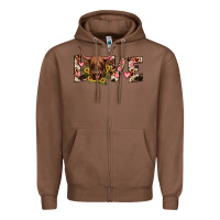 Chestnut highland cow love Zipper Hoodie - JahusDesignShop