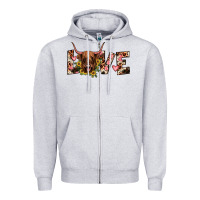 Heather Grey highland cow love Zipper Hoodie - JahusDesignShop